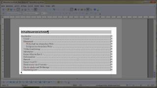 9 Teil Verzeichnisse einfügen mit OpenOffice Writer [upl. by Emelia948]