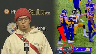 Chase Claypool Addresses His Premature Celebration On Thursday Night Football [upl. by Ress333]