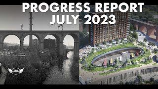 BUILDING BOOM STOCKPORT BUS STN amp WEIR MILL  Progress report July 23 [upl. by Aled88]