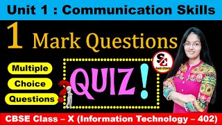 MCQ of Communication Skills  Class 10 Employability Skills MCQ  Information Technology 402 [upl. by Cinnamon]