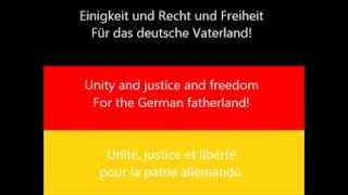 Lied der Deutschen Deutschlandlied  National anthem of Germany Hymne national de lAllemagne [upl. by Britt]