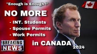 Canada Immigration Minister Latest Update  Breaking News  3 Big Changes in 2024 [upl. by Anialahs]