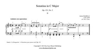 Diabelli  Sonatina in C Major Op 151 No 2 23 [upl. by Eeryt]