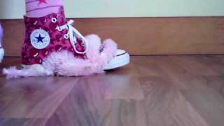 Monkey Stuffed Animals under Pink Valentines Heart Converse All Star Sneakers [upl. by Airahs]