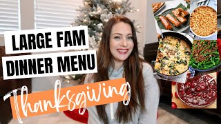 Thanksgiving Dinner Menu For a Large Family 2021 Thanksgiving Dinner Meal Plan Ideas [upl. by Aiyn]