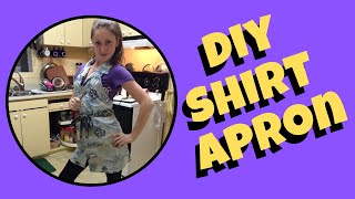 Apron Tutorial DIY Upcycled Mens Shirt Easy Sewing Project [upl. by Namron]