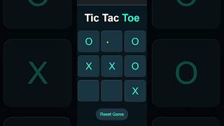 Tic Tac Toe  Html Css JavaScript shorts coding programming [upl. by Rochkind]