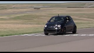 2013 Fiat 500 Abarth Cabrio 8 Speedy Race Track Review [upl. by Attalie]