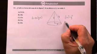 Puntaje Nacional Cuerpos geométricos  Guía de ejercicios  Ejercicio 14 [upl. by Nagam]