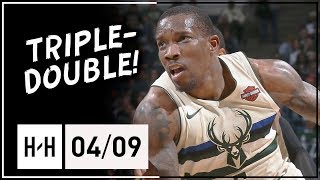 Eric Bledsoe TripleDouble Full Highlights Bucks vs Magic 20180409  20 Pts 12 Reb 11 Assists [upl. by Bernardina]