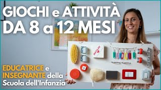 ATTIVITÀ e GIOCHI per lo SVILUPPO del BAMBINO da 8 a 12 MESI [upl. by Ahsenaj]