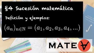 Sucesión matemática Explicación Ejemplos [upl. by Airak547]