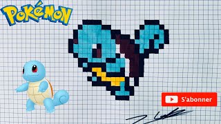 TUTO DESSIN PIXEL ART CARAPUCE POKEMON  HOW TO DRAW SQUIRTLE PIXEL ART 4 pixelartpokemon [upl. by Bachman421]