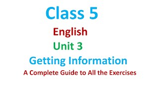 Class 5 English unit 3grade 5 English unit 3class 5 English chapter 3 [upl. by Afrika]