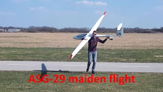 ASG29 13 scale from Tangent Modelltechnik MAIDEN flight [upl. by Adila]