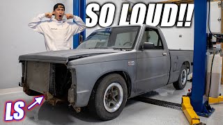 The LS S10 IS ALIVE amp Sounds INSANE  LS Swapping the S10 Pt 8 [upl. by Pen139]