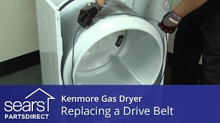 Replace Dryer Belt  Kenmore 90 Series  Dryer Squeals Wont Start Drum Wont Turn [upl. by Ayirp]