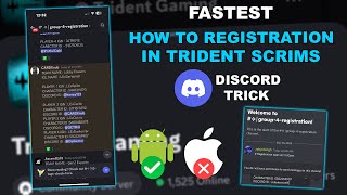 How to Register in Trident Gaming Scrims Fast on Discord  Fastest Trick 100 Register  T3 Scrims [upl. by Wachter]