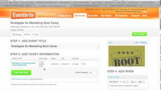 How To Promote An Event Thru EventBrite [upl. by Waldos]