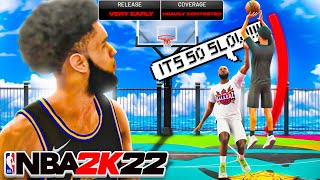 I used the SLOWEST JUMPSHOT on NBA 2K22 38 second release speed [upl. by Bahr58]