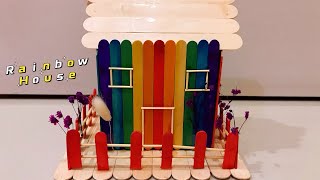 How to make Ice cream stick house  DIY  popsicle sticks  Easy craft idea  RBT Standard 4  设计与技术 [upl. by Wolram976]