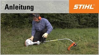 Das Starten der Motorsense STIHL FS 50 [upl. by Audi]