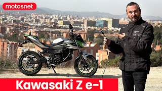 🥷 Kawasaki Z e1 2024  Primera moto eléctrica de Kawasaki  Review 4K  motosnet [upl. by Mclaurin]