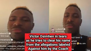 Moment Victor Osimhen Burst out in Tears Crying and Sharing His Part of the Story with Finidi George [upl. by Dagall995]