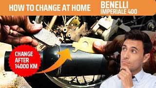 How to change Rear brake pads of Benelli Imperiale 400  Benelli Imperiale 400 [upl. by Ina86]