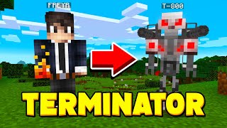 TERMINATOR PRANK IN MINECRAFT GET TO THE CHOPPER  Arnold Schwarzenegger Trolling Video [upl. by Cheshire]