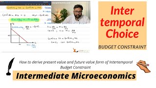 Intertemporal Choice  Budget Constraint  Present Value Form and Future Value Form  26 [upl. by Jessamine330]