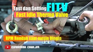 Cara seting fast idle thermo valve FITV honda [upl. by Bink]