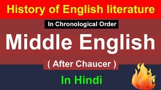 After Chaucer Middle English Period in Hindi  History of English Literature in Hindi [upl. by Naginarb]