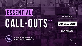 Essential CallOuts Library  After Effects Template [upl. by Lavena610]