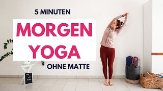 5 Minuten MORGEN YOGA IM STEHEN  Yoga ohne Matte  Yoga with Uliana [upl. by Crudden]