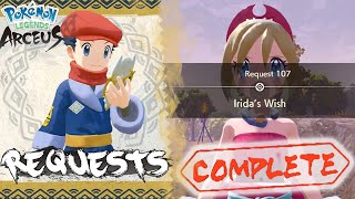 Pokemon Legends Arceus Request 107 Walkthrough quotIridas Wishquot How To Unlock amp Guide [upl. by Llirrehs]