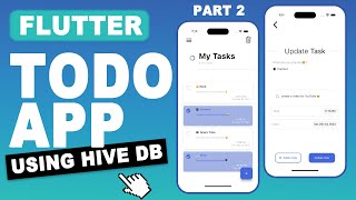 Flutter Tutorial  Flutter TODO App with Hive DataBase Hive Local Storage Tutorial CRUD  Part 2 [upl. by Annaid]