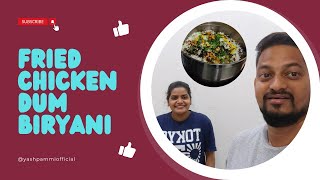 Fried Chicken 🐔🍗 Dum Biryani recipe  tuluvlog kuwait [upl. by Felizio]