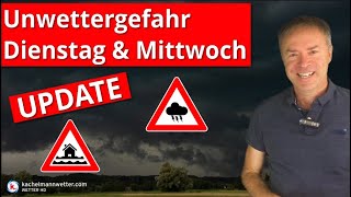 Update zur aktuellen Gewitter und Unwetterlage [upl. by Vanderhoek802]