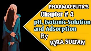 pH Buffer Isotonic Hypertonic amp Hypotonic Solution Adsorption Pharmaceutics B Pharmacy 1st year [upl. by Cissiee880]