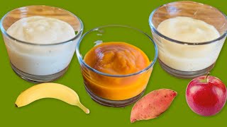 Baby food puree for 6 to 12 months baby  puree for beginners stage 1 homemade puree for baby [upl. by Sitoiganap]