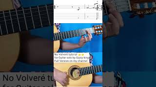 Gipsy Kings tutorial  No Volveré Amor mio for Guitar solo with tab chord amp Full explanation [upl. by Cobb282]