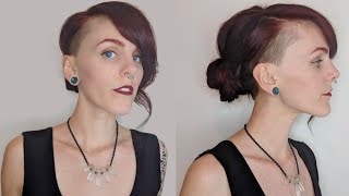 Formal Bun Tutorial  A Classy Updo for Undercuts [upl. by Harwilll]