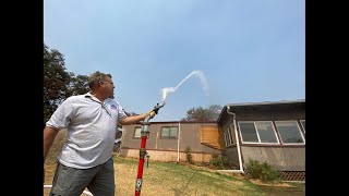 Giant firefighting sprinkler could protect your home if you have to evacuate from fires [upl. by Zena1]