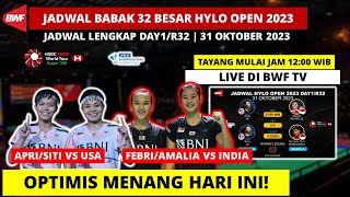 Jadwal Hylo Open 2023 Hari ini 2 WD Bertanding  Draw Hylo Open 2023 Badminton [upl. by Prunella]