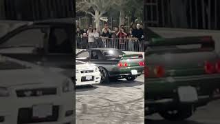 R32 vs R34 Skyline 2 Step Battle 🔥 2step gtr skylinegtr [upl. by Araeic]