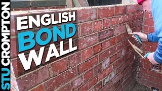 Bricklaying  English Bond Wall [upl. by Iroc626]