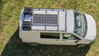 🚐 VW T5 T6 DIY Aluprofil Dachgepäckträger Aufbau amp Aufnahmen mit der Drohne 10 Gutschein Roofrack [upl. by Suckow]