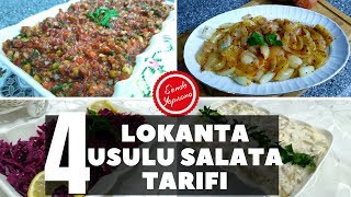 Lokanta Usulu 4 Farklı Salata Meze Tarifleri Çeşitleri [upl. by Sheila]