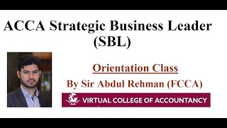 ACCA Strategic Business Leader SBL Orientation Class 2024 Virtual College Of Accountancy [upl. by Wendel]